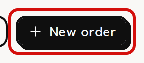 The New order button from the top right of the Orders page, circled in red